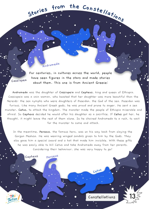 Stories from the Constellations workbook cover.