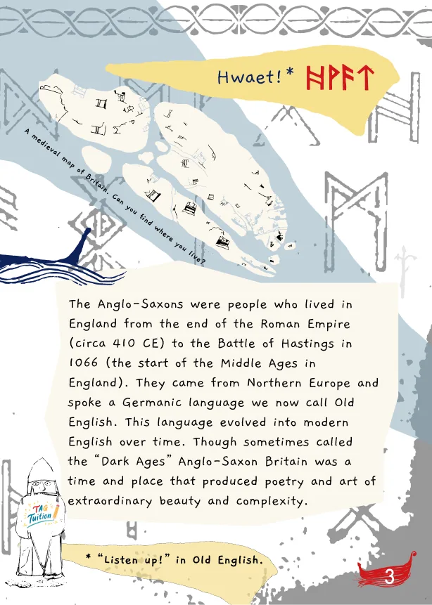 Anglo-Saxon runes workbook cover.